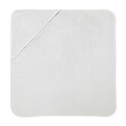 Weiße Babydecke mit Kapuze und eingesticktem Stern, Draufsicht