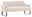 Beige 2er-Sitzbank Novel LAILA mit gestepptem Stoffbezug und schwarzen Metallbeinen, seitliche Perspektive