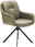 Waldwelt Armlehnstuhl ARUBA Moderner Armlehnstuhl in Olivgrün mit schwarzem Metallgestell, seitliche Perspektive