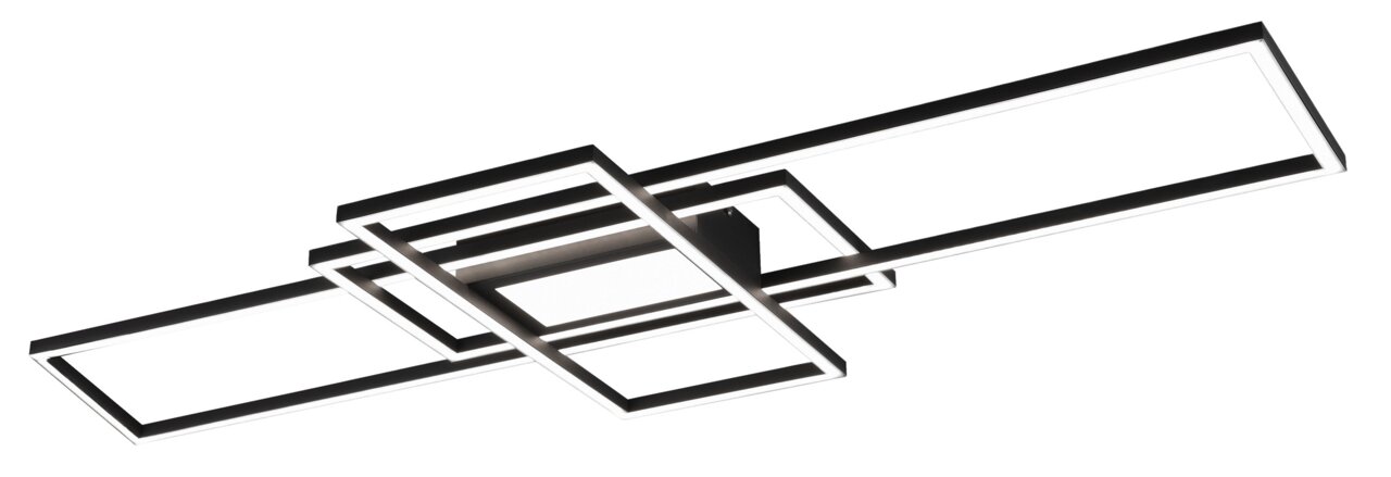 Trio Leuchten LED-Deckenleuchte IRVINE Moderne LED-Deckenleuchte IRVINE in geometrischem Design, seitliche Perspektive