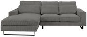 Graues Sofa in L-Form mit linker Ausrichtung, Vorderansicht
