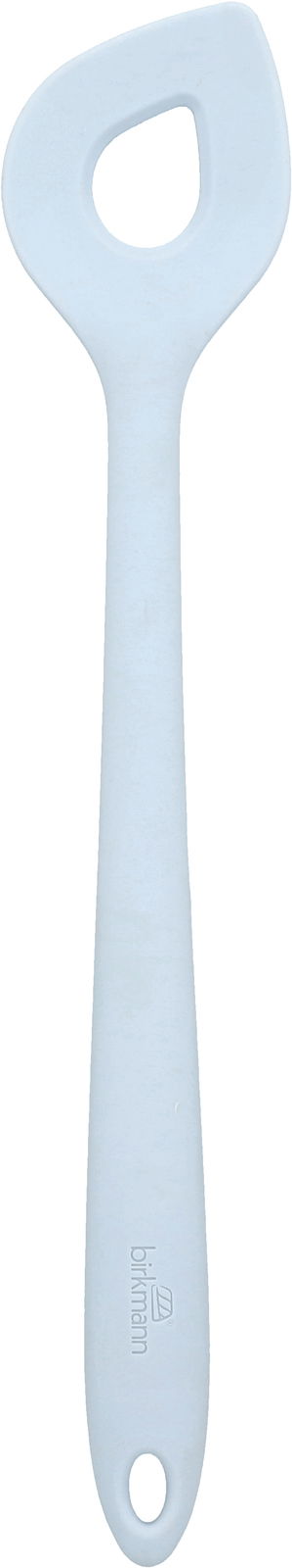 Hellblauer Rührlöffel aus Silikon, Vorderansicht