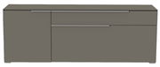 Modernes TV-Lowboard in grauer Farbe, Frontansicht