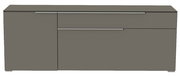 Modernes TV-Lowboard in grauer Farbe, Frontansicht