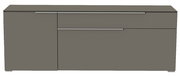 Modernes TV-Lowboard in grauer Farbe, Frontansicht