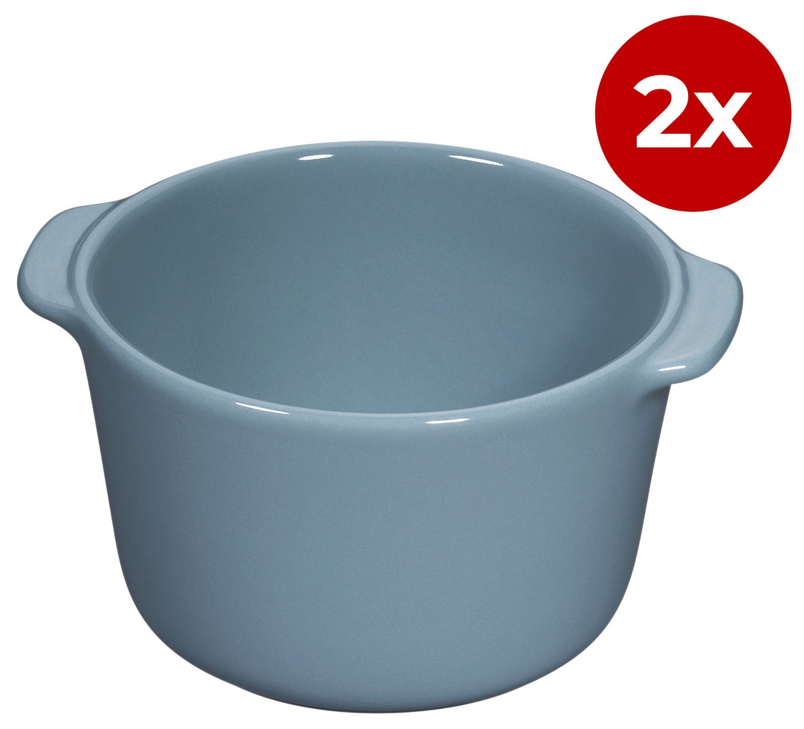 KÜCHENPROFI Ragoutschälchen 2er-Set PORTO Blaues Ragoutschälchen aus Keramik, 9 cm Durchmesser, im 2er-Set, seitliche Perspektive