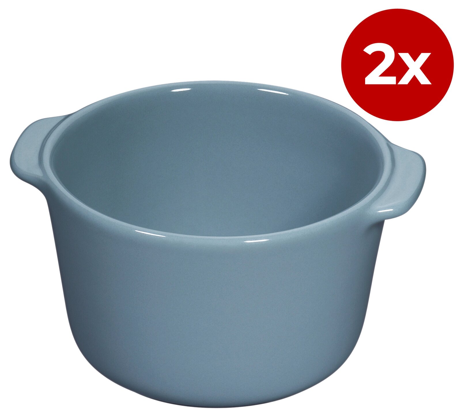 KÜCHENPROFI Ragoutschälchen 2er-Set PORTO Blaues Ragoutschälchen aus Keramik, 9 cm Durchmesser, im 2er-Set, seitliche Perspektive