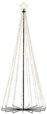 LED Baum aus Eisen mit Twinkle Effekt, frontal fotografiert. Der Baum hat eine sternförmige Spitze und leuchtende Lichterketten, die von oben nach unten verlaufen.