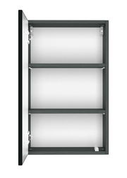 Hängeschrank mit geöffneter Tür, zwei Einlegeböden, Ansicht von vorne