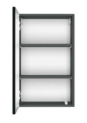 Hängeschrank mit geöffneter Tür, zwei Einlegeböden, Ansicht von vorne