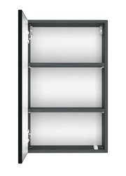 Hängeschrank mit geöffneter Tür, zwei Einlegeböden, Ansicht von vorne