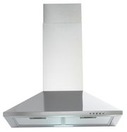 Moderne Edelstahl-Dunstabzugshaube, Frontalansicht