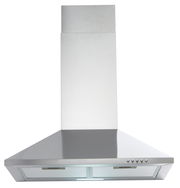 Moderne Edelstahl-Dunstabzugshaube, Frontalansicht