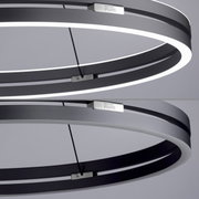 Moderne hanglamp PURE-E-LOOP van Paul Neuhaus in zijaanzicht, met een elegant, ringvormig ontwerp en geïntegreerde ledverlichting.