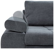 Graues Ecksofa INFERNO mit verstellbarer Armlehne, seitliche Perspektive