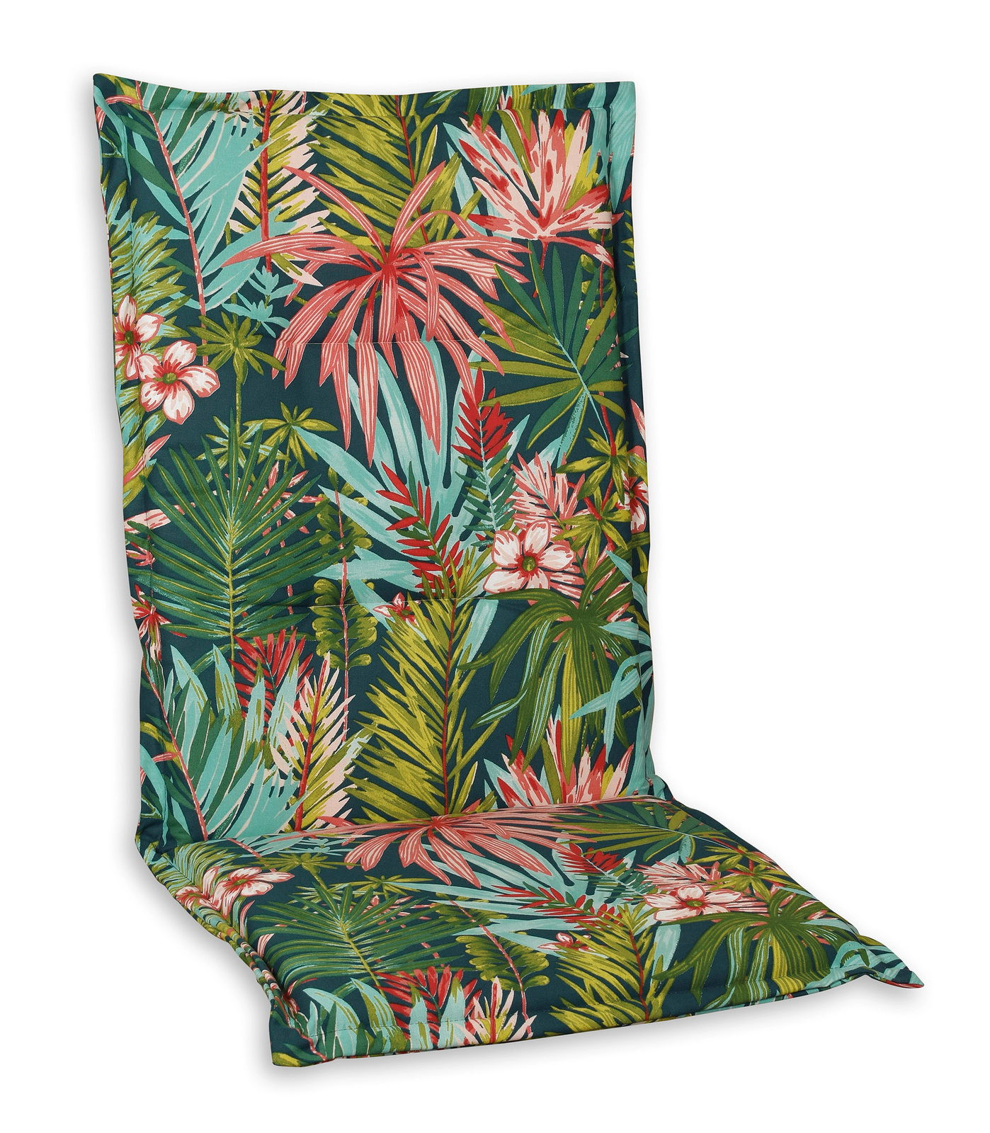Schwienhorst Hochlehnerauflage HAWAII Hochlehnerauflage mit tropischem Blumenmuster, Vorderansicht