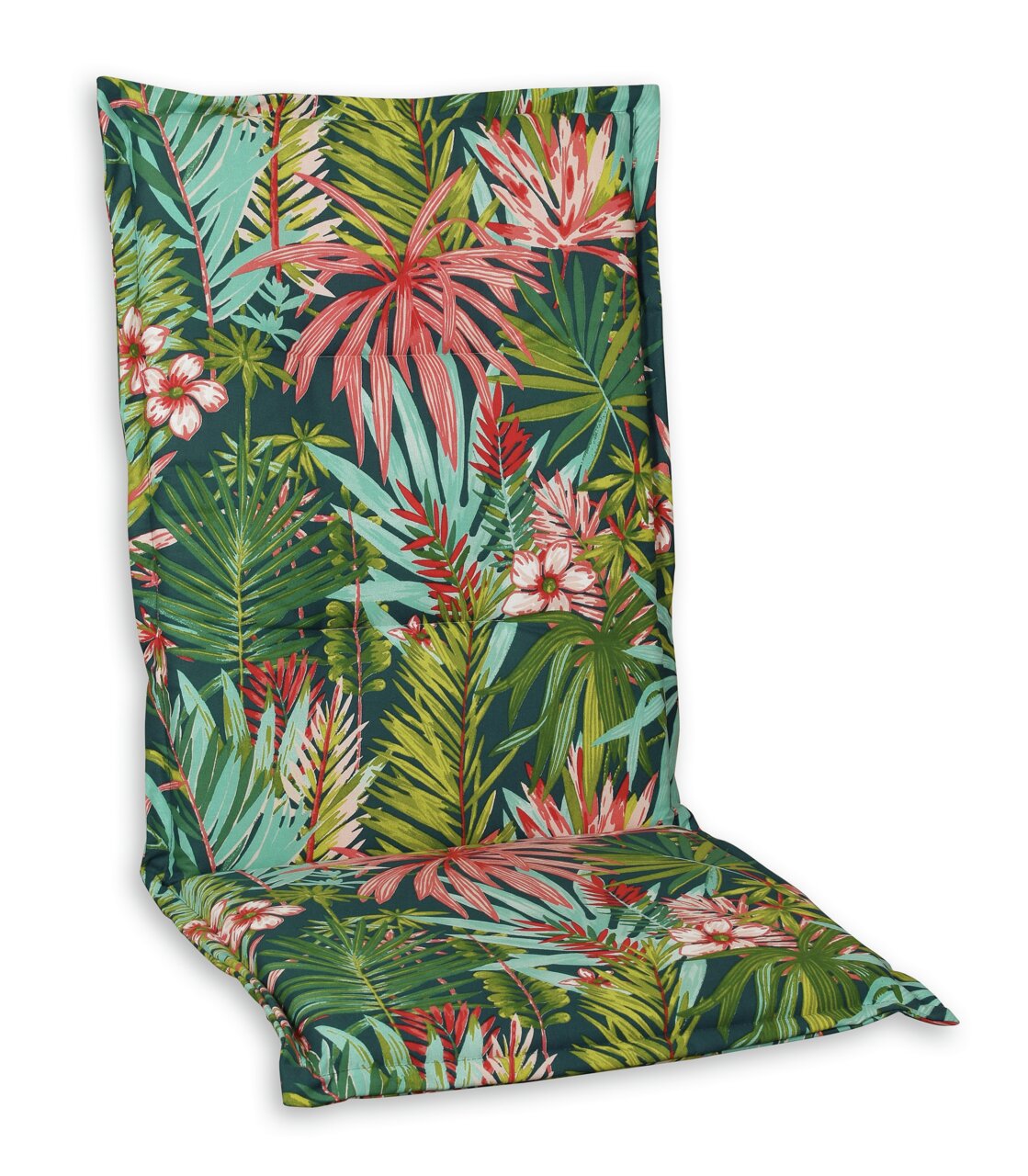 Schwienhorst Hochlehnerauflage HAWAII Hochlehnerauflage mit tropischem Blumenmuster, Vorderansicht