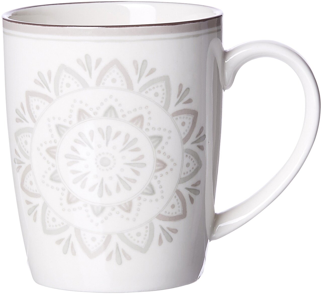 Becher Valencia 350ml mit Mandala-Muster, seitliche Perspektive