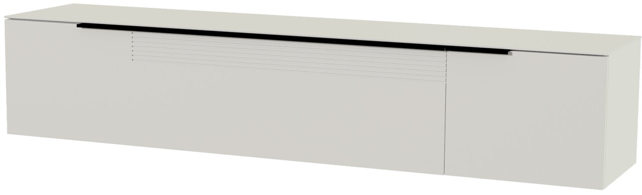 XL Hänge-Lowboard in moderner, minimalistischer Optik, seitliche Perspektive