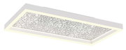 Rechthoekige led-plafondlamp met gestructureerd patroon, zijaanzicht