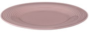 Runder Brotteller aus der Serie Seltmann Weiden BEAT in Rosa, seitliche Perspektive mit sichtbaren Rillen.