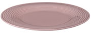 Runder Brotteller aus der Serie Seltmann Weiden BEAT in Rosa, seitliche Perspektive mit sichtbaren Rillen.