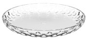 Glasierter Teller Cucina Optic 18cm mit kreisförmigem Muster, seitliche Perspektive