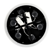 Achterkant van een ronde LED-hanglamp met zichtbare elektrische onderdelen en kabels.