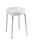 Zurbrüggen Badhocker KATHARINA Weißer Badhocker mit rundem Sitz und verchromten Beinen, seitliche Perspektive