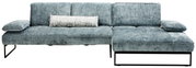 Graues Longchair-Sofa mit Kissen, Vorderansicht