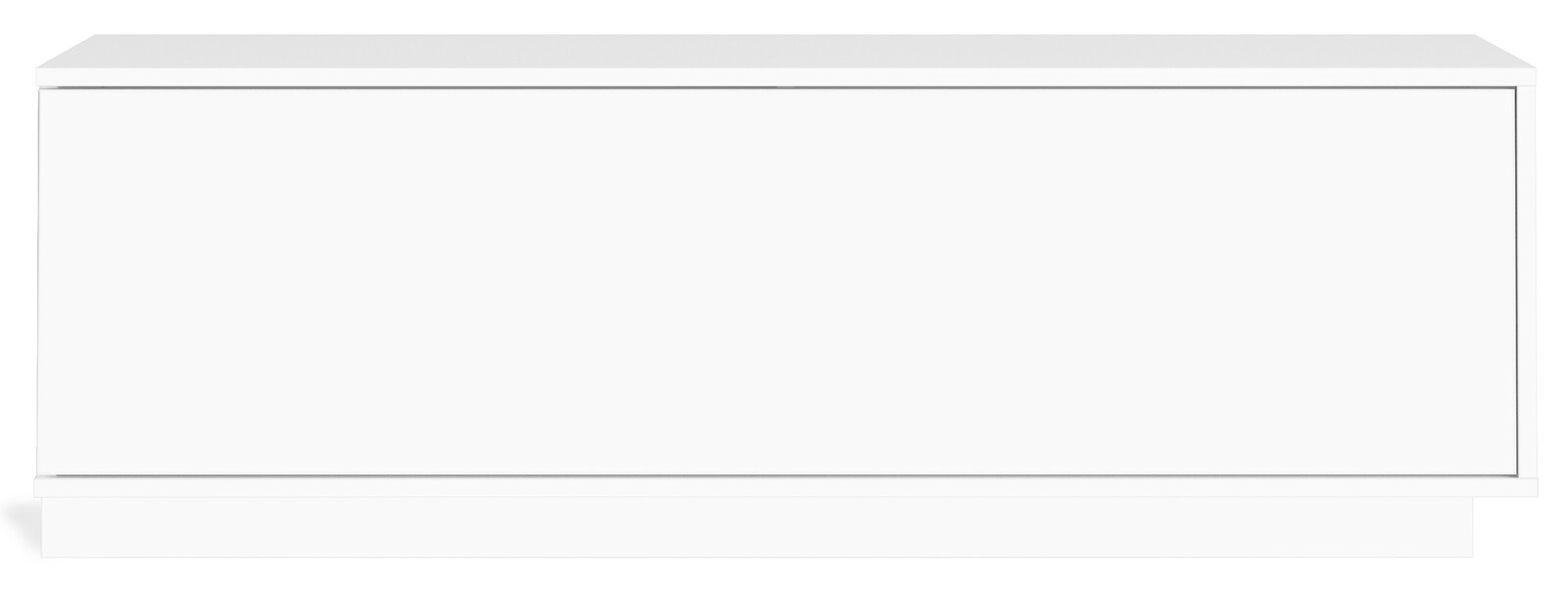 Weißes TV-Lowboard in frontaler Ansicht