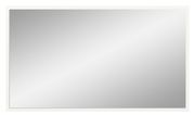 Rechteckiger Spiegel mit weißem Rahmen, frontal betrachtet