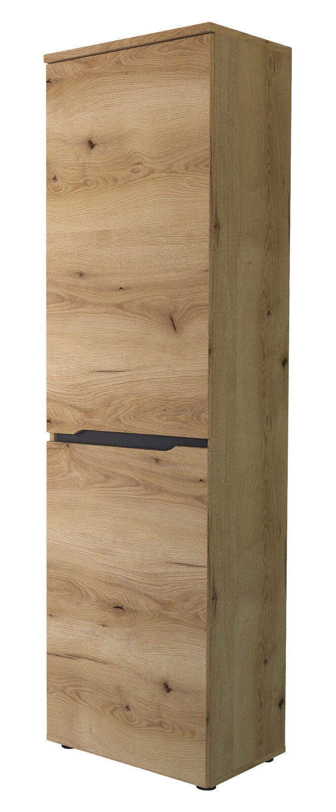 XORA XL-Schuh-/Garderobenschrank FARGO Holzfarbener XL-Schuh- und Garderobenschrank in seitlicher Perspektive