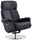 Welnova Relaxsessel 7602 BALANCE Moderner Relaxsessel in dunklem Stoffbezug, seitliche Perspektive