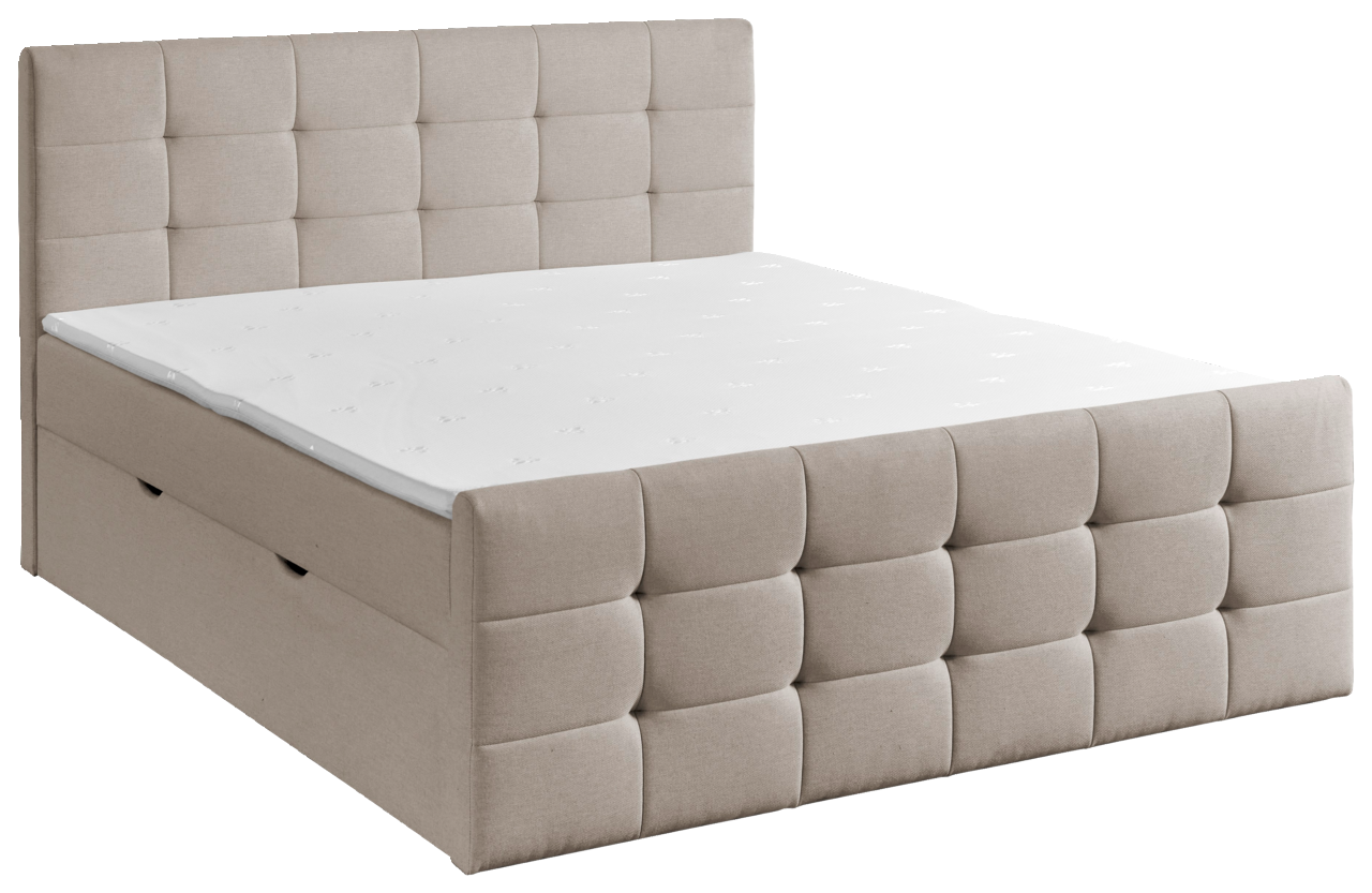 Z2 Boxbett PABLO Boxbett mit gepolstertem Kopfteil und Stauraum, seitliche Perspektive