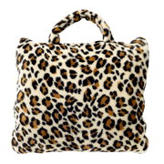 Leopardenmuster Plaid mit Tasche, Vorderansicht