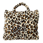 Leopardenmuster Plaid mit Tasche, Vorderansicht
