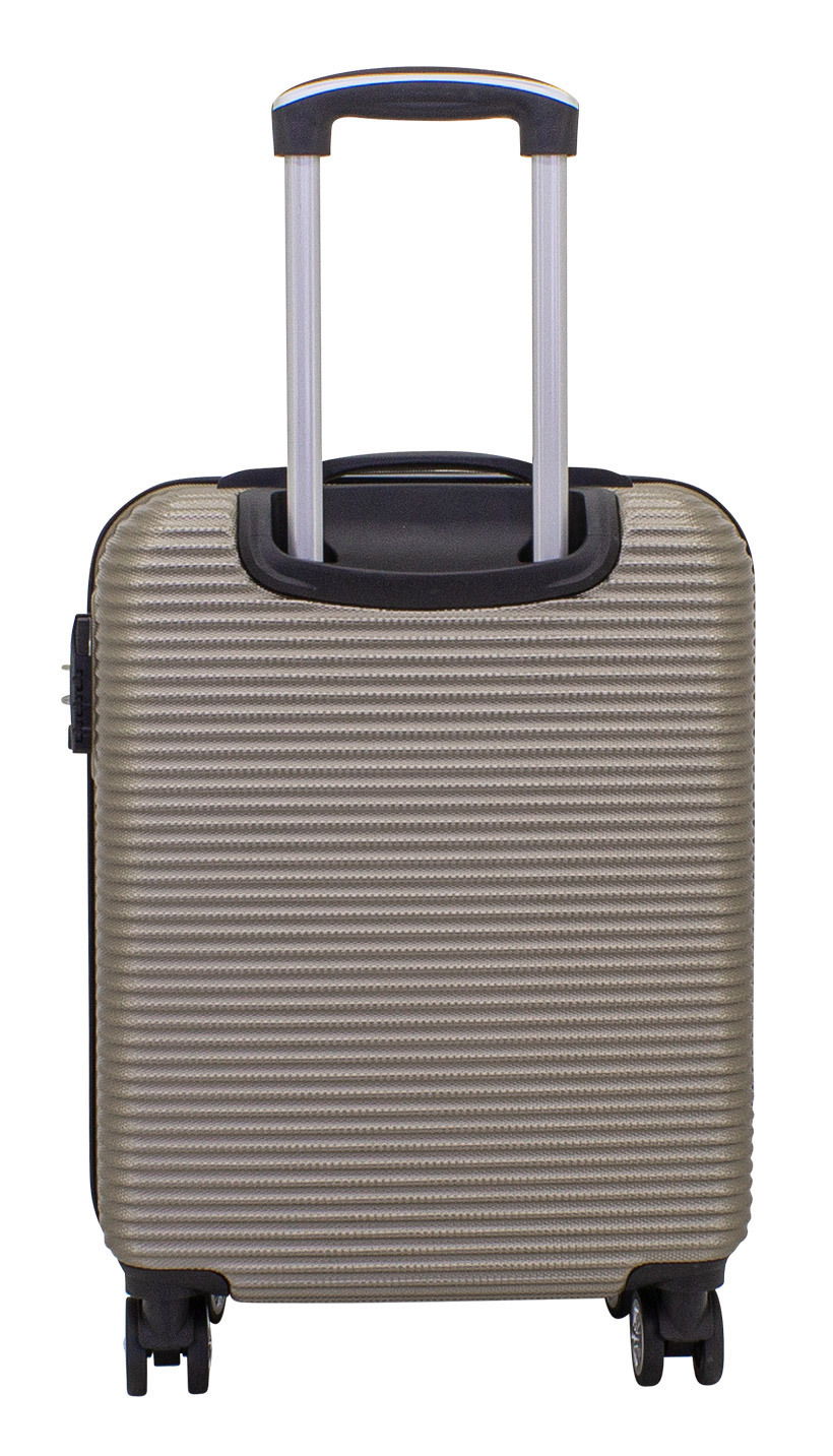 Champagnerfarbener Trolley mit ausziehbarem Griff, Vorderansicht