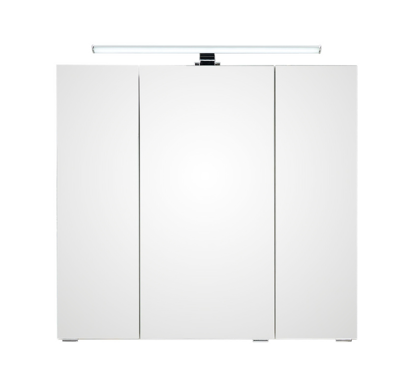 XORA Spiegelschrank SERIE 3006 Moderner Spiegelschrank mit drei Türen und integrierter Beleuchtung, Frontalansicht