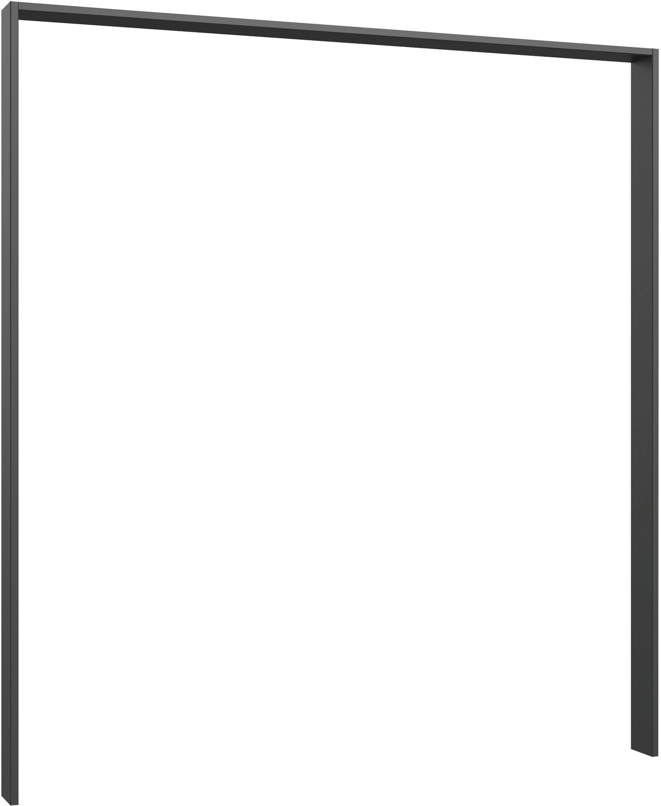 Schwarzer Passepartoutrahmen aus seitlicher Perspektive