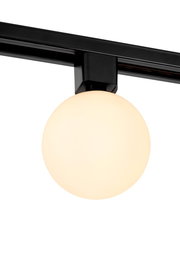 Schwarzer Strahler TYCHO mit kugelförmigem Glas, seitliche Perspektive