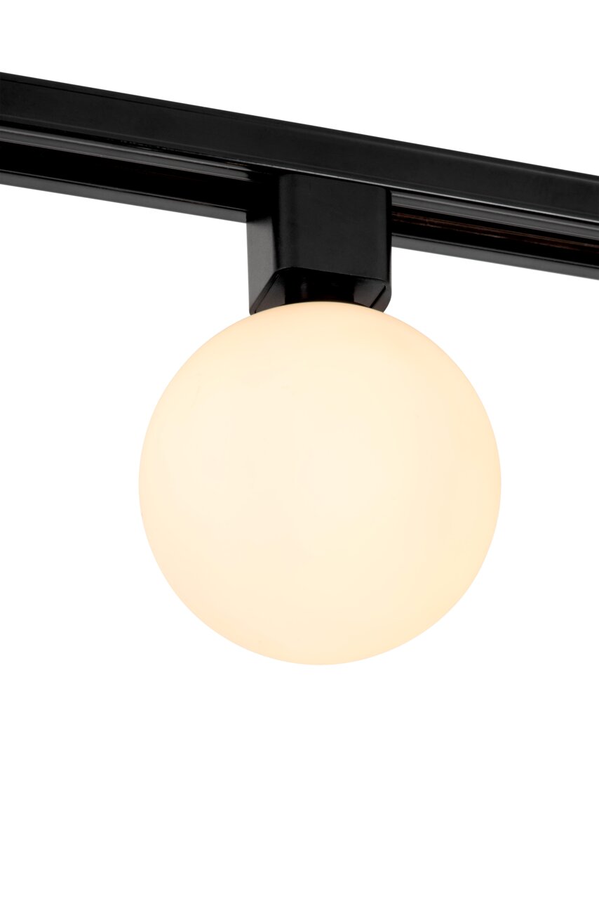 Schwarzer Strahler TYCHO mit kugelförmigem Glas, seitliche Perspektive