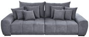 Graues Big-Sofa mit mehreren Kissen, Frontalansicht
