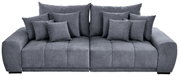 Graues Big-Sofa mit mehreren Kissen, Frontalansicht