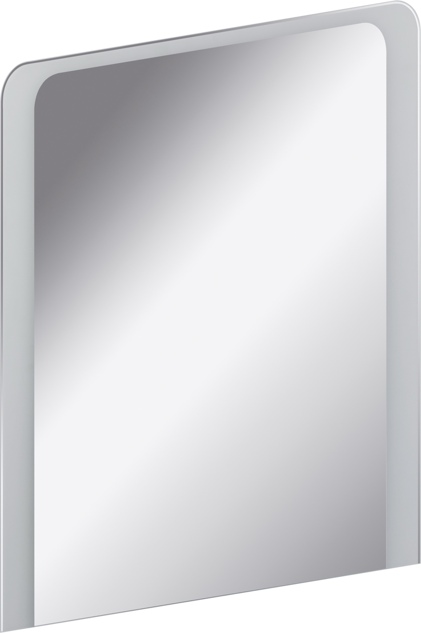Voleo Spiegelelement LARA Rechteckiger Spiegel mit abgerundeten Ecken, seitliche Perspektive