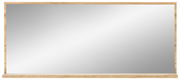 Großer rechteckiger Spiegel mit Holzrahmen, Frontalansicht