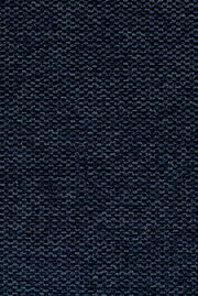 Nahaufnahme eines dunkelblauen, strukturierten Stoffes in einer Webmusterung, von oben betrachtet.