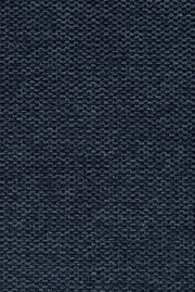 Nahaufnahme eines dunkelblauen, strukturierten Stoffes in einer Webmusterung, von oben betrachtet.