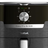 Frontansicht der Heißluftfritteuse Easy Fry & Grill von Tefal mit Drehregler und Temperaturanzeige.