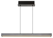 Moderne Hängeleuchte ETHAN von Globo Lighting in rechteckiger Form, aus der Frontalperspektive aufgenommen.